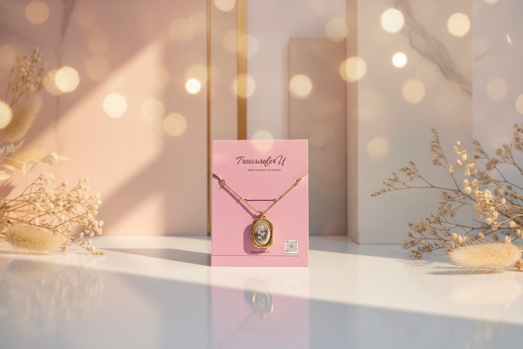 Vintage-Inspired Gold-Plated Rose Cameo