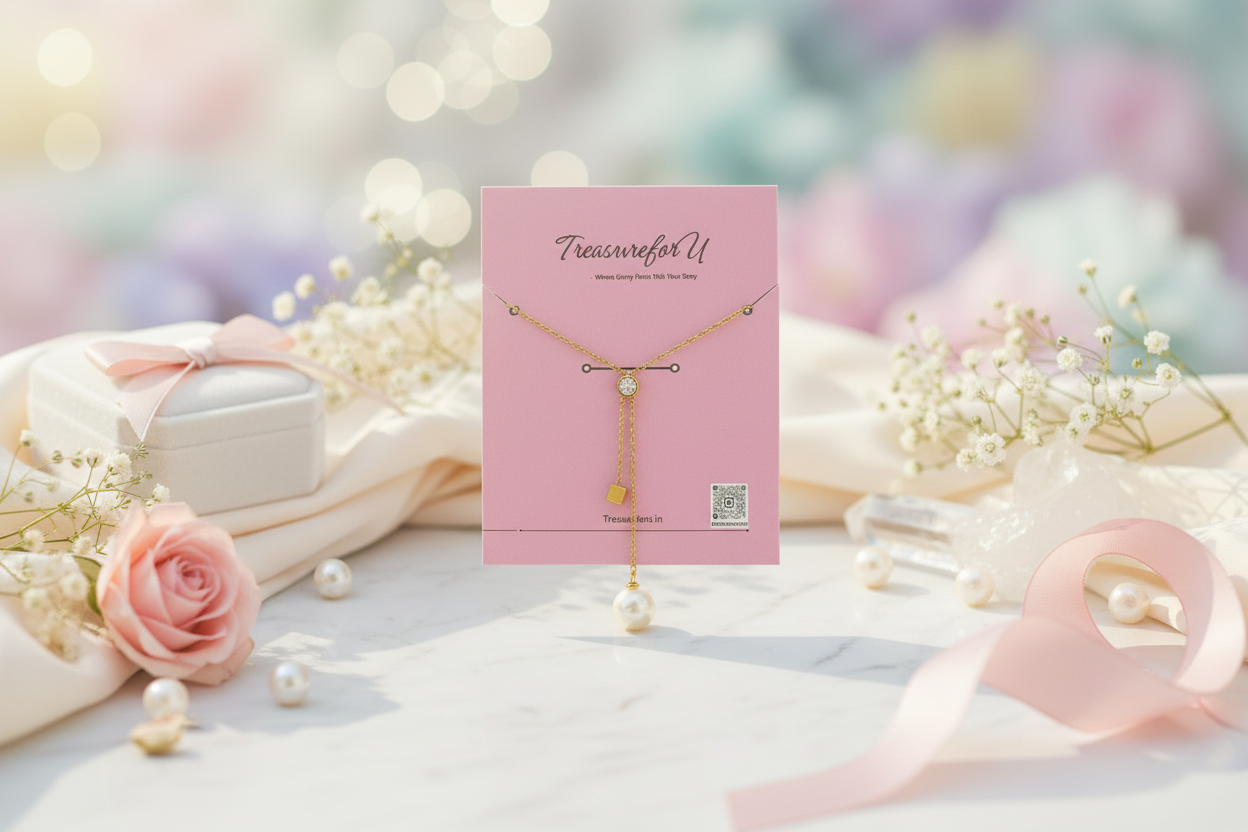 Gold-Tone Lariat Style Necklace