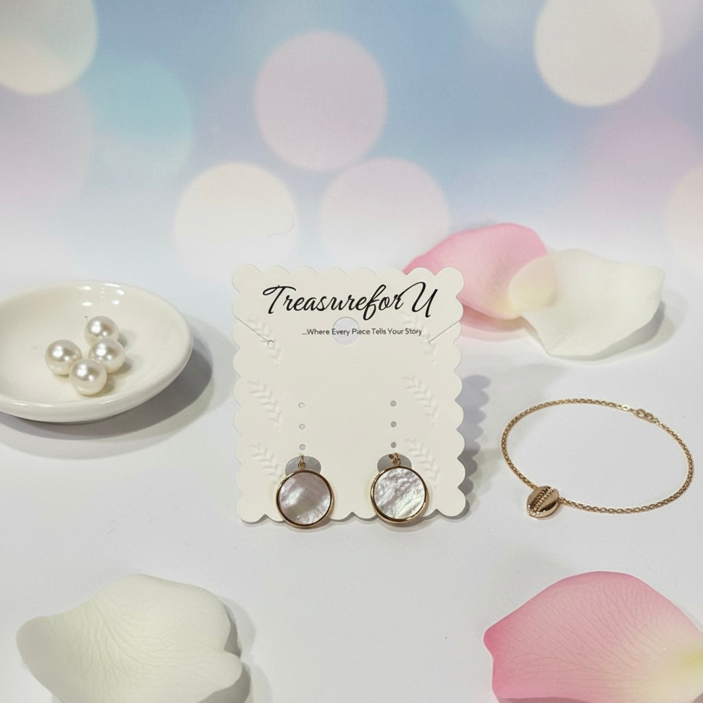 Mother of Pearl Hoop Earrings