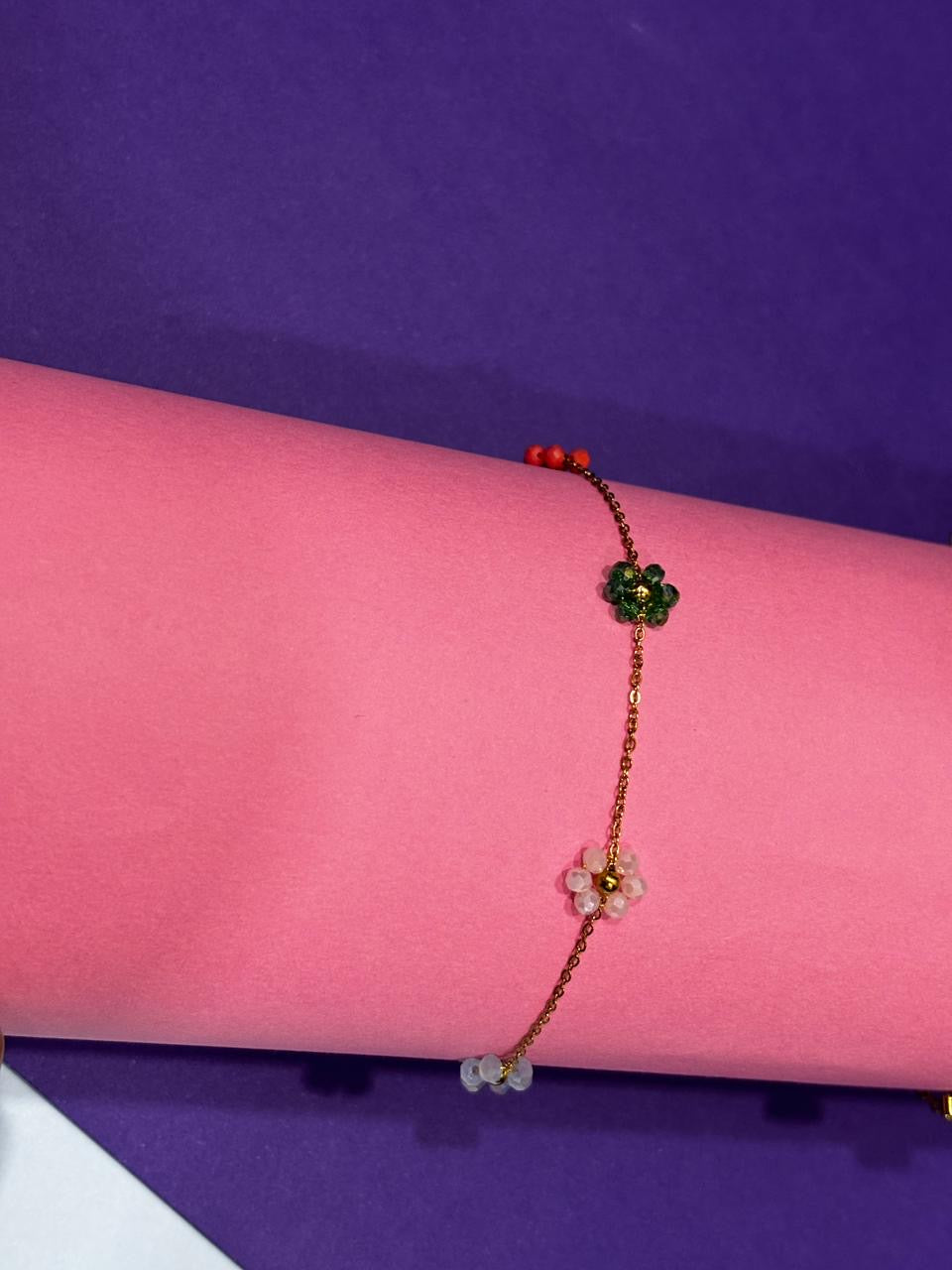 Floral Petal Chain Bracelet