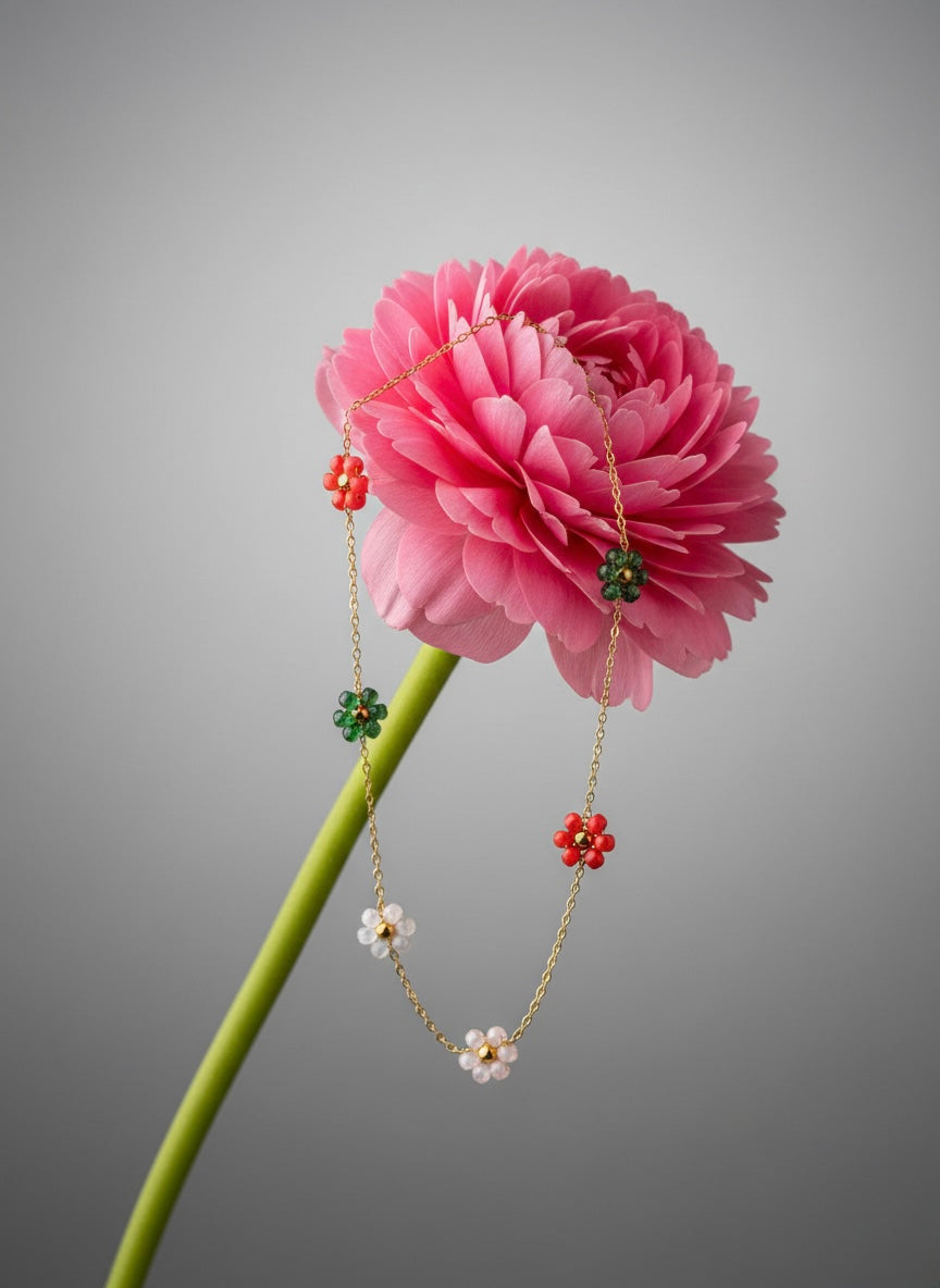 Floral Petal Chain Bracelet