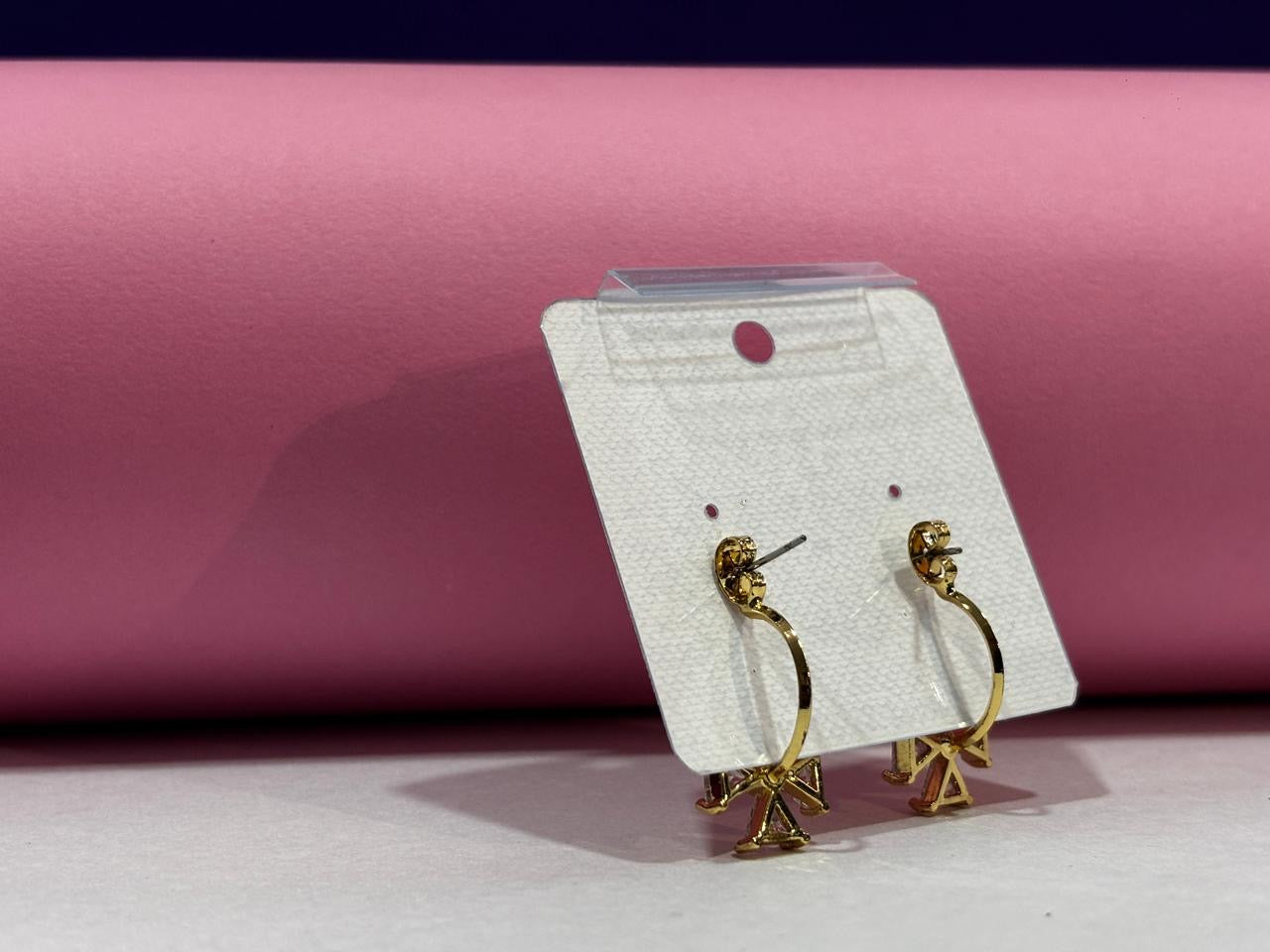 Diamond Bow Stud Earrings