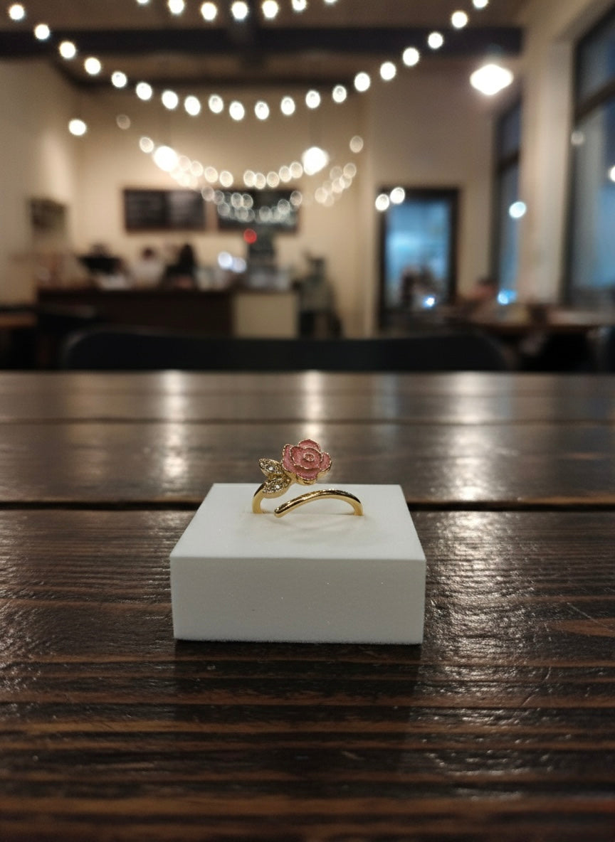 Adjustable Rose Flower Ring