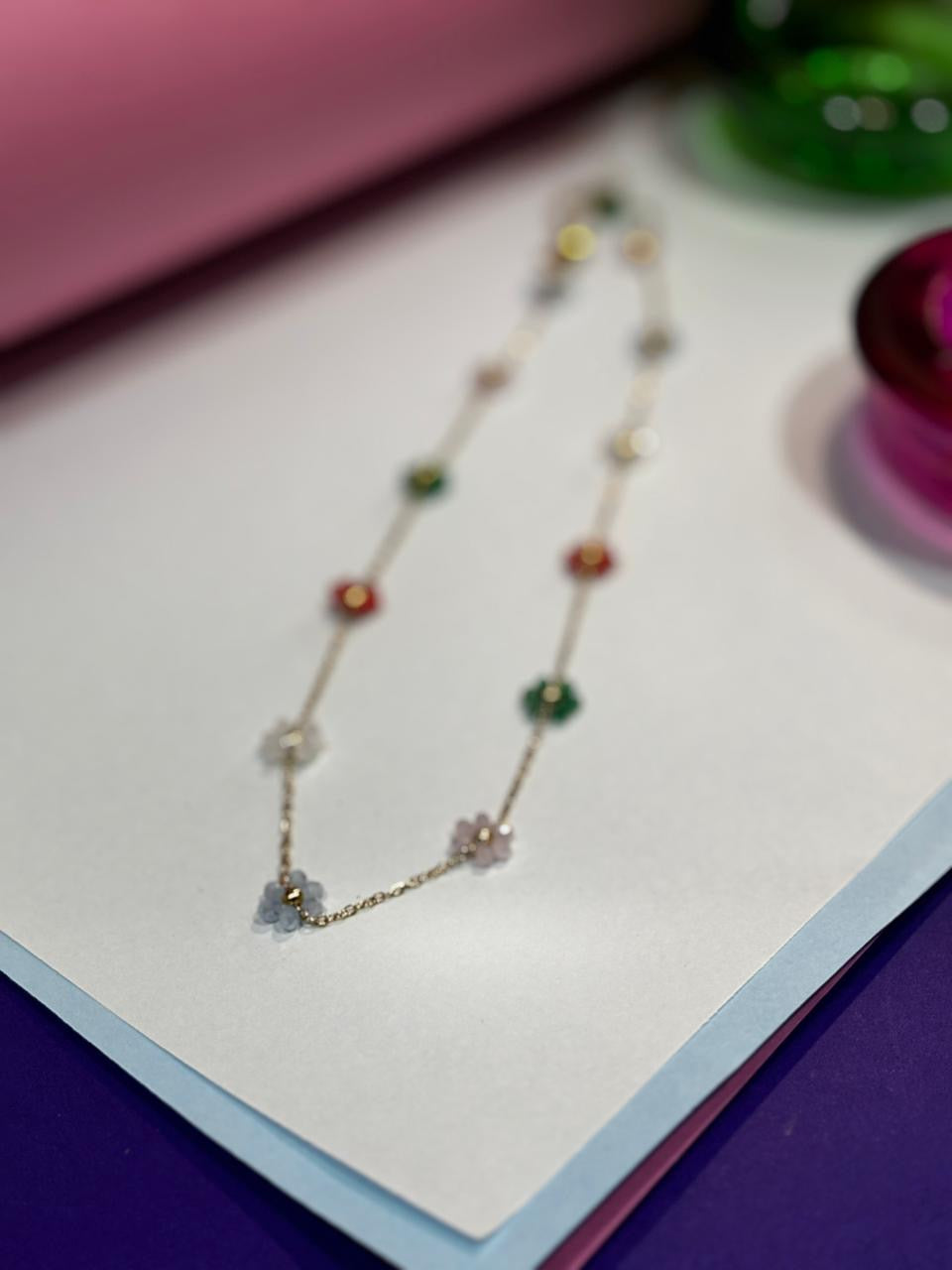 Floral Petal Chain Bracelet