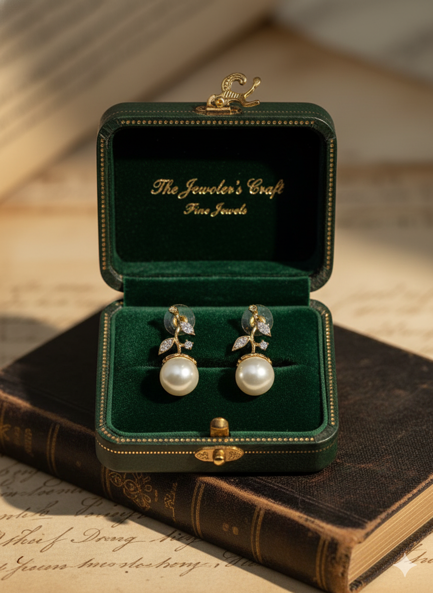 Pearl Fruit Charm Earring