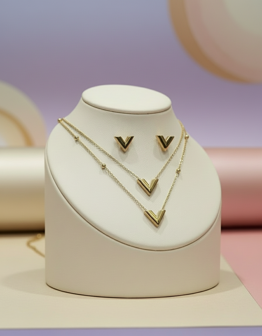 V-Shaped Gold Bracelet