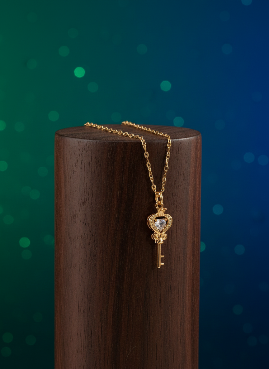 Heart Key Necklace