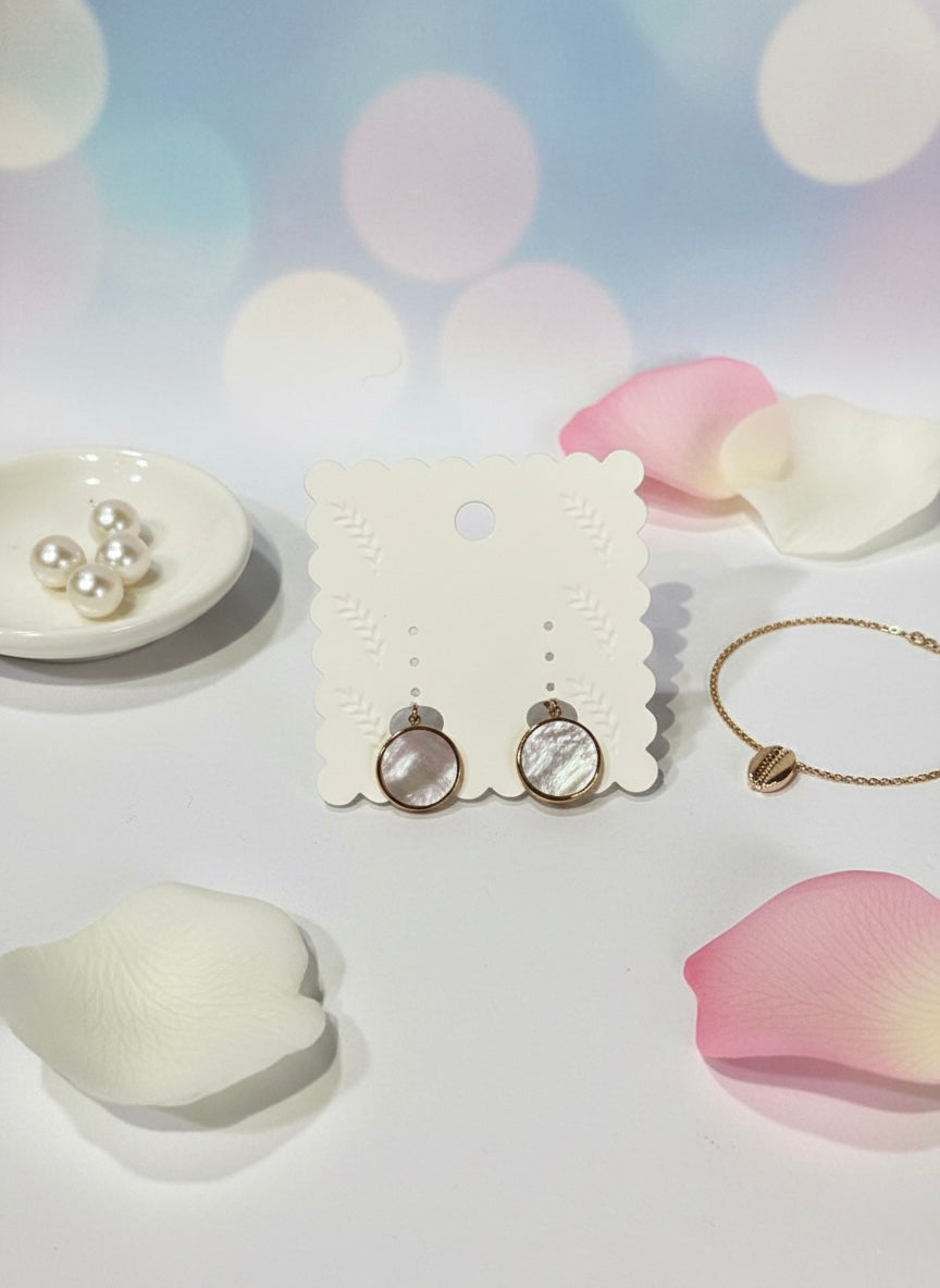 Mother of Pearl Hoop Earrings